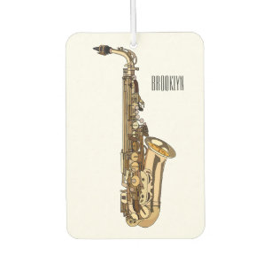 Désodorisant Pour Voiture dessin animé saxophone