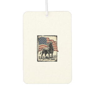Désodorisant Pour Voiture Dessin de chemise Western Vintage Bull Drapeau Amé