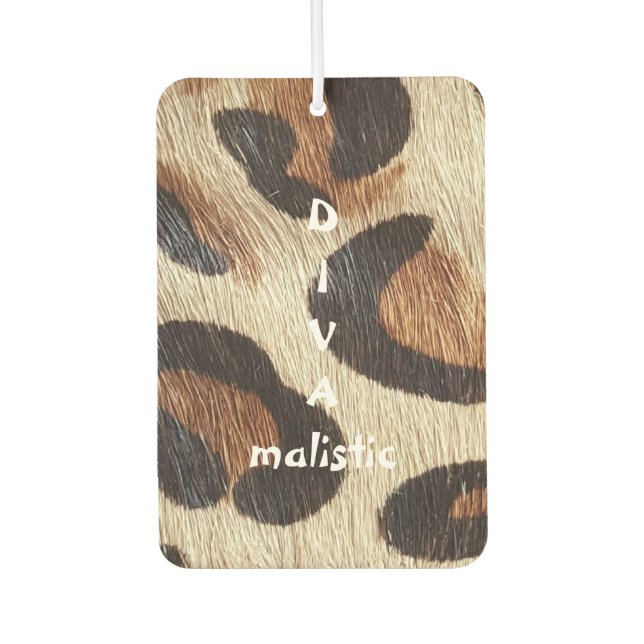 Désodorisant Pour Voiture DIVAmaliste Empreinte de léopard Air Freshener (Devant)
