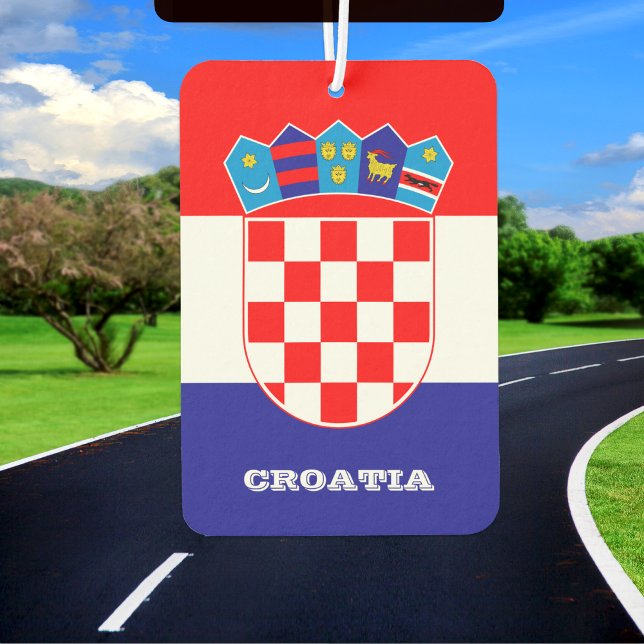 Désodorisant Pour Voiture Drapeau croate Air Freshener, Croatie (Créateur téléchargé)