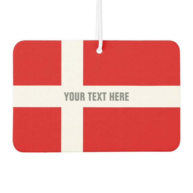 Désodorisant Pour Voiture Drapeau danois personnalisé (Devant)