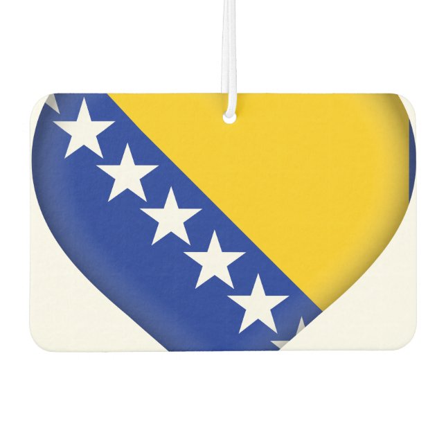 Désodorisant Pour Voiture Drapeau de Bosnie-Herzégovine (Devant)