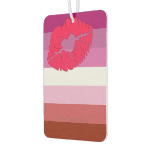 Désodorisant Pour Voiture Drapeau de fierté lesbienne lipstick SlipperyJoe f