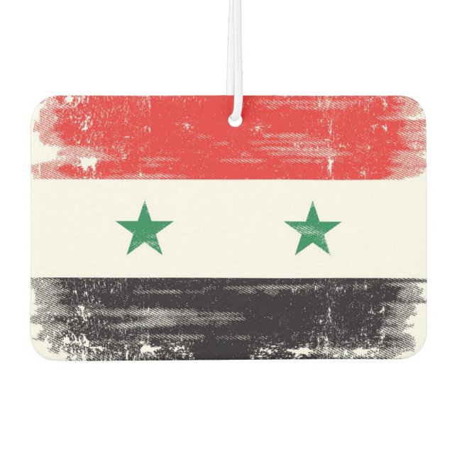 Désodorisant Pour Voiture Drapeau de la Syrie. (Devant)