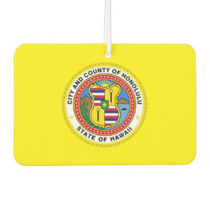 Désodorisant Pour Voiture Drapeau de la ville de Honolulu