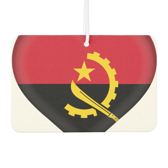 Désodorisant Pour Voiture Drapeau de l'Angola (Devant)