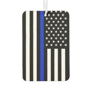 Désodorisant Pour Voiture Drapeau de police de la ligne bleue mince