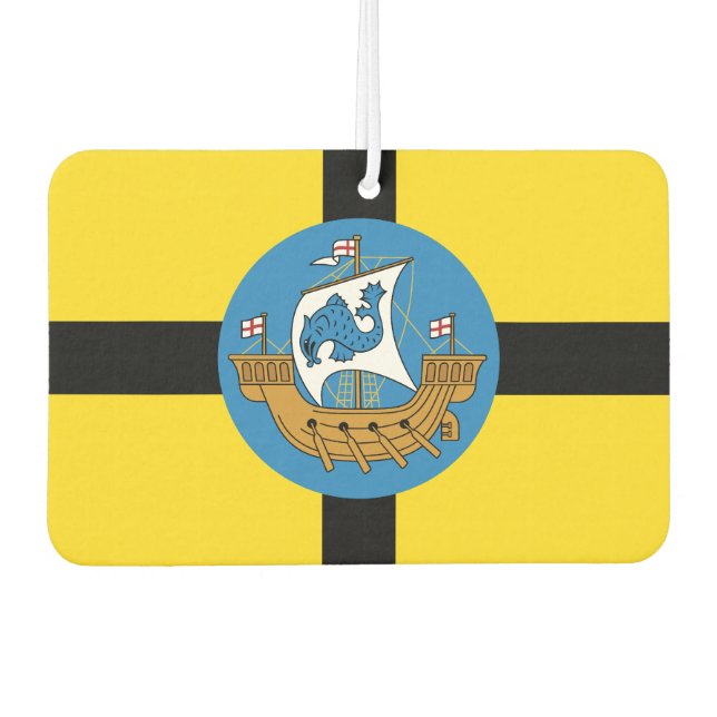 Désodorisant Pour Voiture Drapeau de Wellington City, Nouvelle-Zélande (Devant)