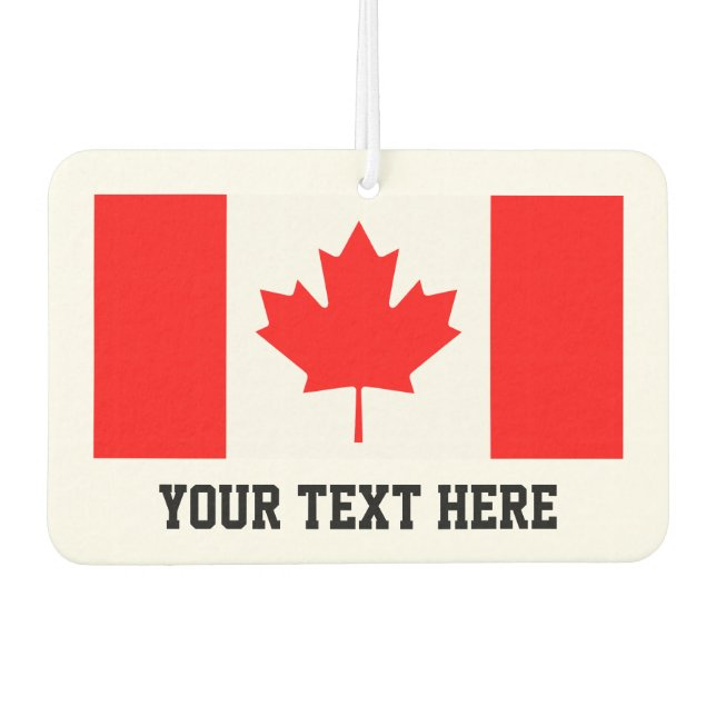 Désodorisant Pour Voiture Drapeau d'érable canadien personnalisé (Devant)