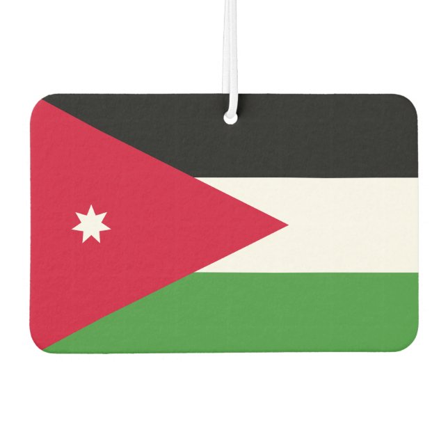 Désodorisant Pour Voiture Drapeau Jordanie (Devant)