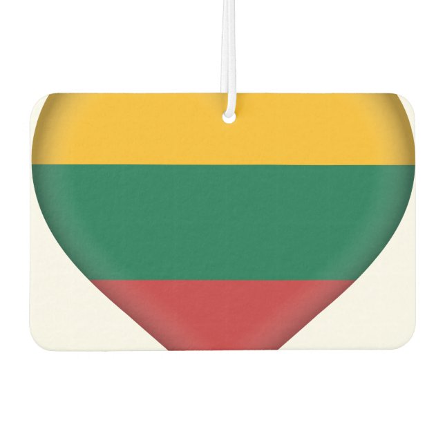 Désodorisant Pour Voiture Drapeau lituanien (Devant)