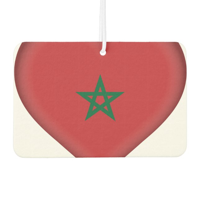 Désodorisant Pour Voiture Drapeau Maroc (Devant)