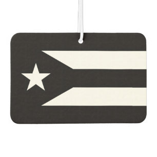 Désodorisant Pour Voiture Drapeau noir de Porto Rico