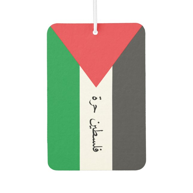 Désodorisant Pour Voiture Drapeau palestinien Libérez la Palestine (Devant)