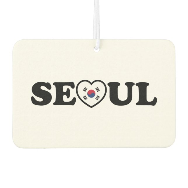 Désodorisant Pour Voiture Drapeau Seoul Love Heart Taegeukgi (Devant)