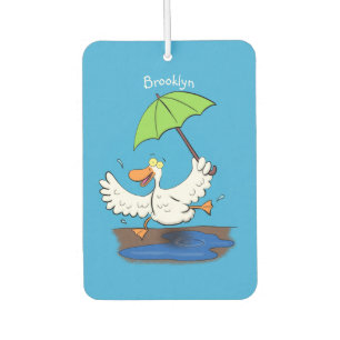 Désodorisant Pour Voiture Drôle canard avec parapluie dessin animé