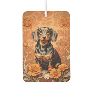 Désodorisant Pour Voiture Elégant Dachshund Et Marigolds