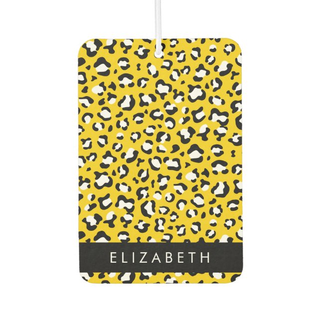 Désodorisant Pour Voiture Empreinte de léopard, Spots, Leopard Jaune, Votre  (Devant)