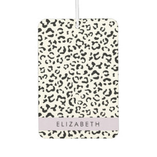 Désodorisant Pour Voiture Empreinte de léopard, Spots, Noir Et Blanc, Votre