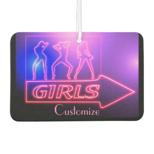 Désodorisant Pour Voiture Enseigne Filles Rose Néon Thunder_Cove