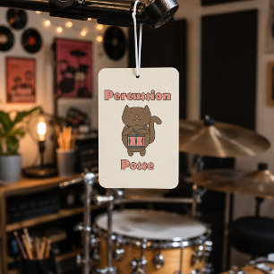Désodorisant Pour Voiture Ensemble de Percussion Mignon Chat qui Tambourine