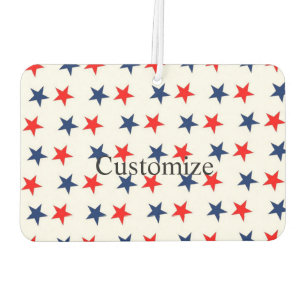 Désodorisant Pour Voiture étoiles rouges, blanches et bleues patriotiques Th