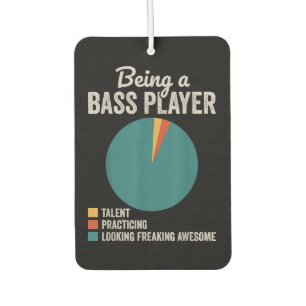 Désodorisant Pour Voiture Être un musicien bassis Funny Bass Guitar Joueur