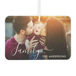 Désodorisant Pour Voiture FAMILLE lettrage à la main photo personnalisée
