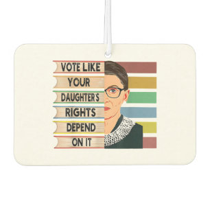 Désodorisant Pour Voiture Feministe Ruth Bader Ginsburg RBG Citation Girl Wi
