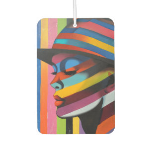 Désodorisant Pour Voiture Femme au chapeau coloré 3 silhouette saisissante