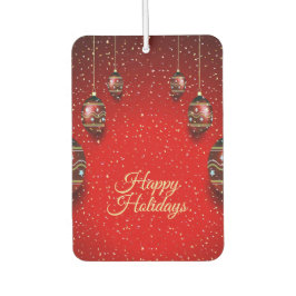 Désodorisant Pour Voiture Fête de Noël Golden Rouge Vacances d'hiver Élégant