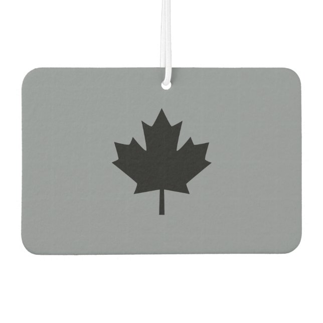Désodorisant Pour Voiture Feuille d'érable noire canadienne gris (Devant)