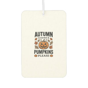 Désodorisant Pour Voiture Feuilles de citrouille d'automne Citrouilles s'il