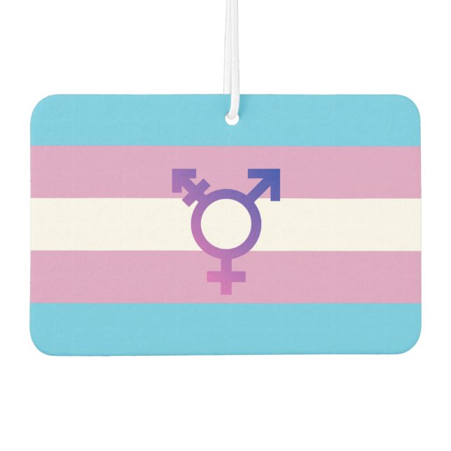 Désodorisant Pour Voiture Fierté et symbole transgenre (Devant)