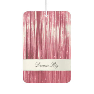Désodorisant Pour Voiture Fille rose Glam Glitzy Tinsel Stripes