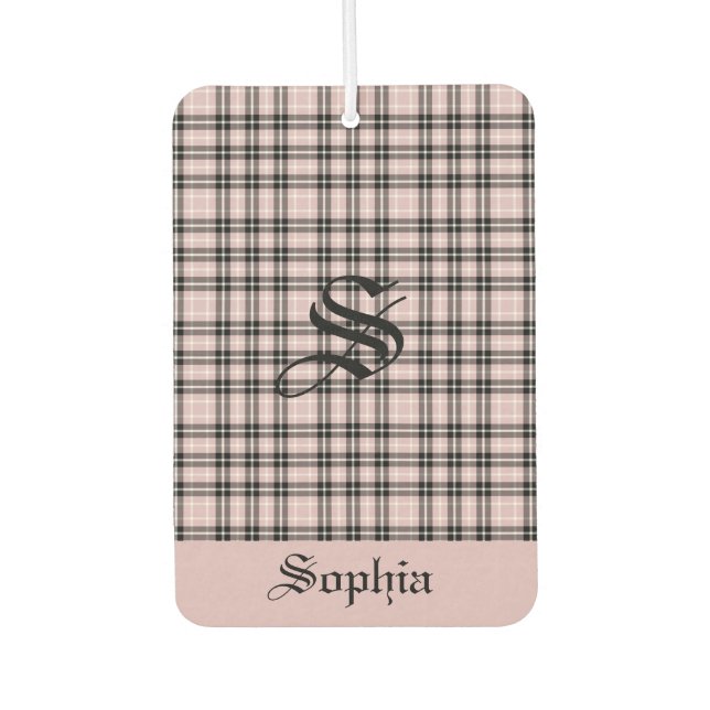 Désodorisant Pour Voiture Fille rose Plaid (Devant)
