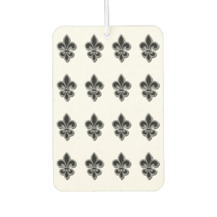 Désodorisant Pour Voiture Fleur de Lis noir et blanc