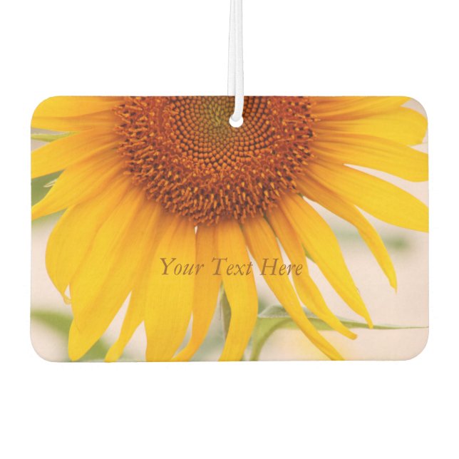 Désodorisant Pour Voiture Fleur de tournesol customisé (Devant)