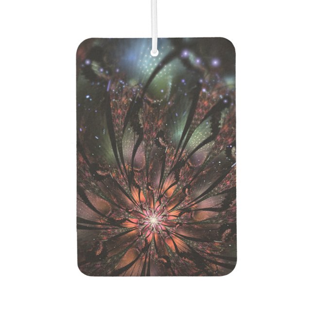 Désodorisant Pour Voiture Fleur imaginaire fractale douce et tendresse (Devant)