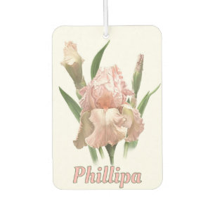 Désodorisant Pour Voiture Fleur Iris Pink Portée Personnalisée