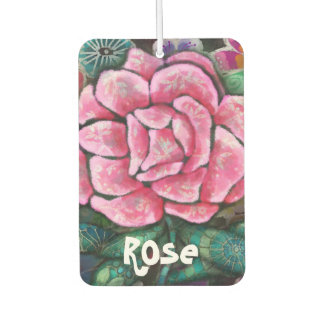 Désodorisant Pour Voiture Fleur rose botanique Art nouveau fantaisiste