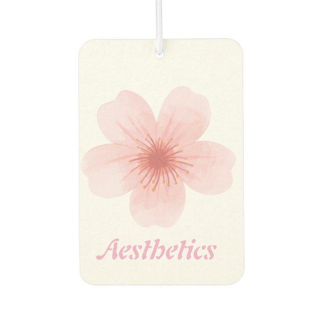 Désodorisant Pour Voiture Fleur rose esthétique (Devant)