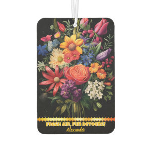 Désodorisant Pour Voiture Fleurs colorées pour une ambiance fraîche