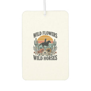 Désodorisant Pour Voiture Fleurs sauvages Chevaux sauvages Chemise florale o