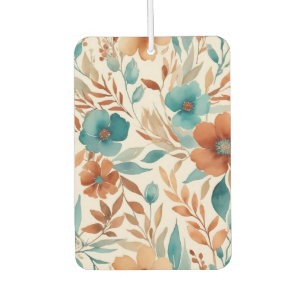 Désodorisant Pour Voiture Fleurs sauvages turquoises et bronze
