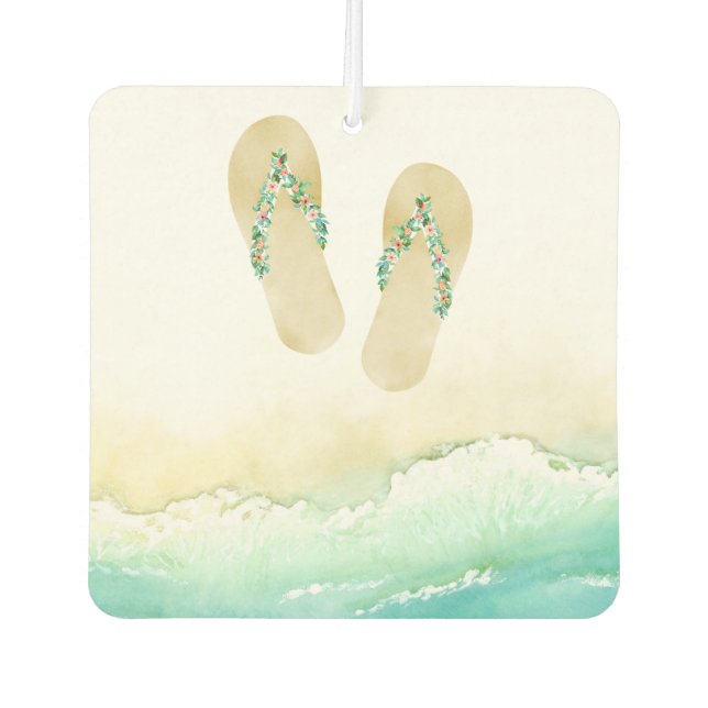 Désodorisant Pour Voiture Flip Flops de l'île botanique (Devant)