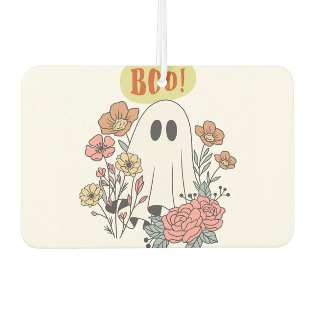 Désodorisant Pour Voiture Floral d'Halloween (Devant)