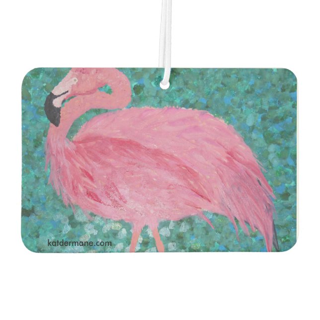 Désodorisant Pour Voiture Fraîcheur d'air - "Flamant rose" (Dos)