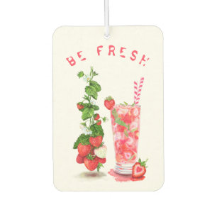 Désodorisant Pour Voiture Fraise fraîche Boisson Voiture Air Freshener
