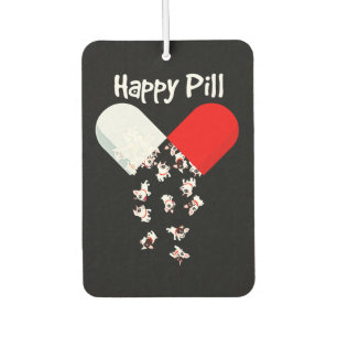 Désodorisant Pour Voiture Frenchie Gift   Happy Pill French Bulldog Cadeau